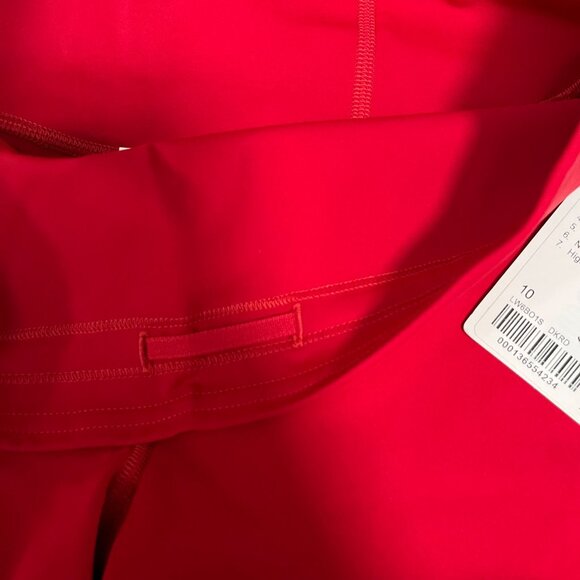 Lululemon Athletic Base Pace HR Crop Yoga Pants Dark Red NWT Women’s Size 10 - Picture 4 of 8